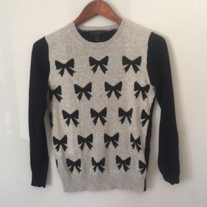 J Crew Bow Sweater Wool Blend